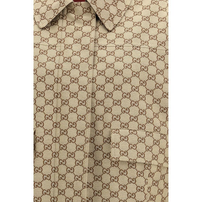 Chaqueta bomber Gucci de algodón beige
