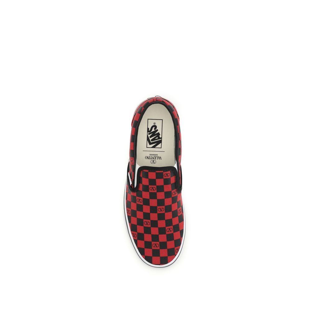 Valentino Garavani Red Cotton Low-Top Sneakers