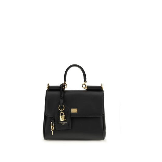Bolso de Hombro de Piel de Becerro Negra Bos Taurus Dolce & Gabbana