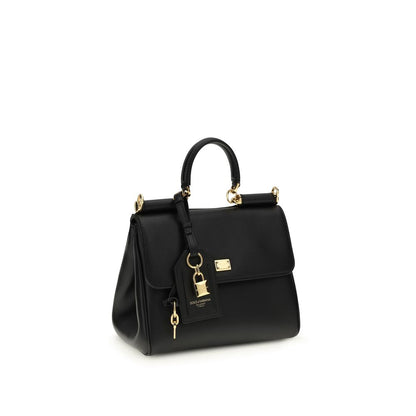 Bolso de Hombro de Piel de Becerro Negra Bos Taurus Dolce & Gabbana