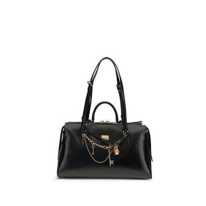 Bolso de Hombro de Piel de Becerro Negra Bos Taurus Dolce & Gabbana