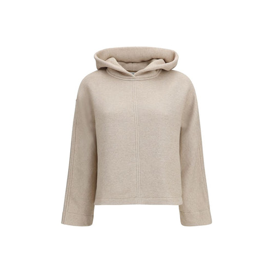 Sudadera de algodón Max Mara color beige puro