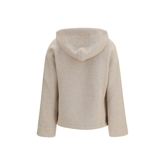 Sudadera de algodón Max Mara color beige puro