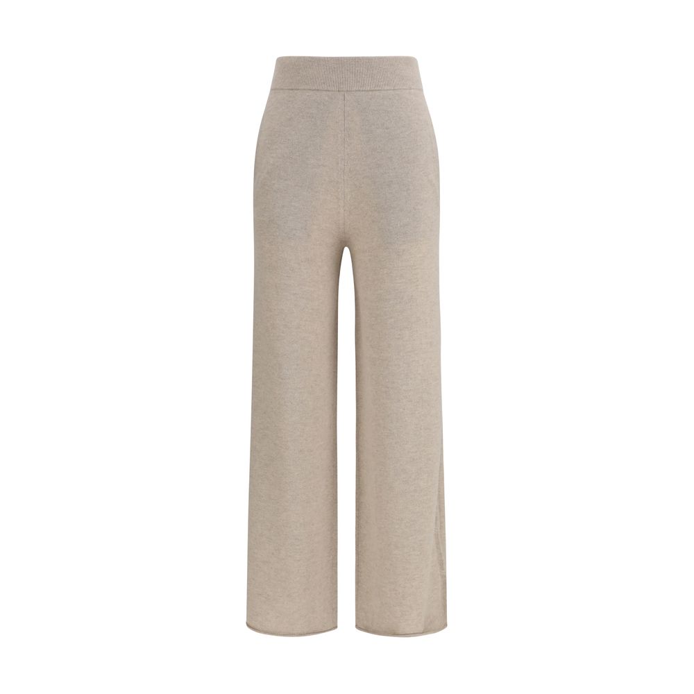 Max Mara Pantalones casuales de cachemir color beige puro