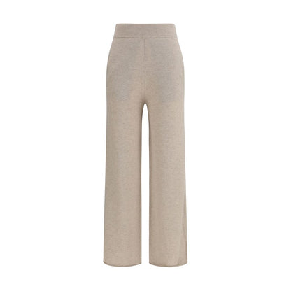 Max Mara Pantalones casuales de cachemir color beige puro