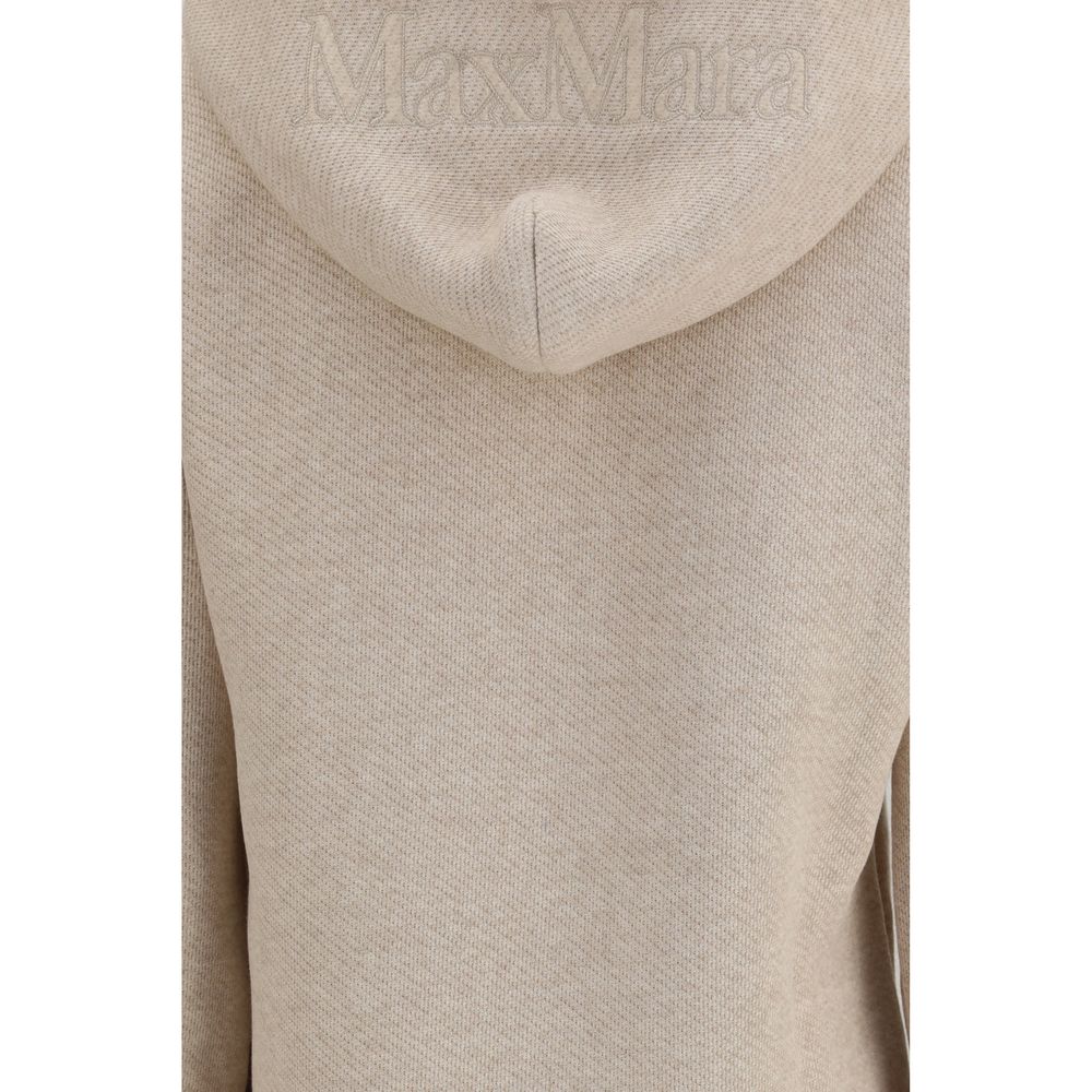 Sudadera de algodón Max Mara color beige puro
