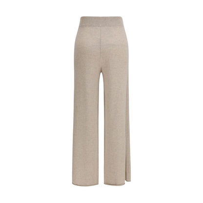 Max Mara Pantalones casuales de cachemir color beige puro