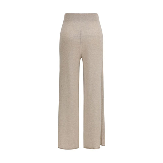 Max Mara Pantalones casuales de cachemir color beige puro