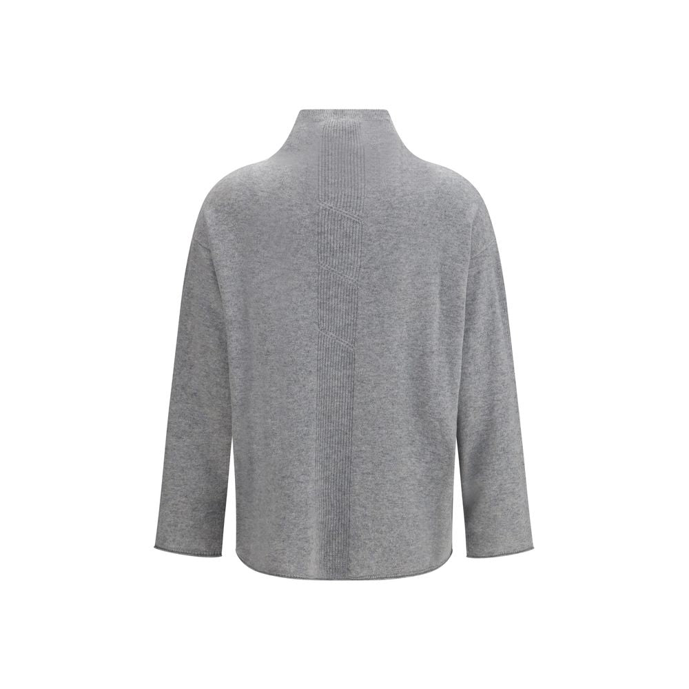 Suéter de cachemira gris puro Max Mara