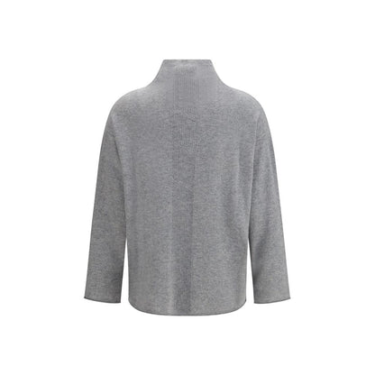 Suéter de cachemira gris puro Max Mara