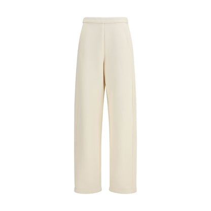 Pantalones casuales de algodón color beige puro Max Mara