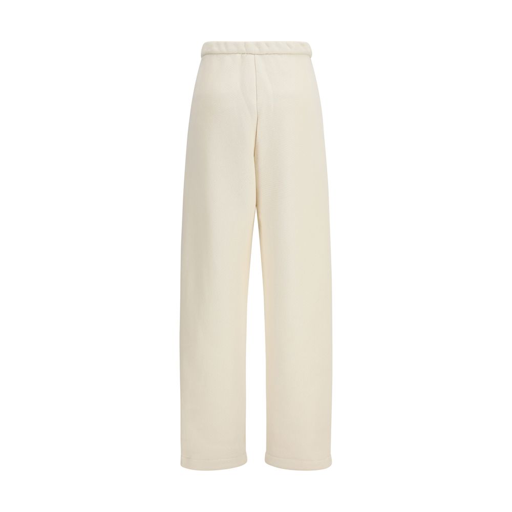 Pantalones casuales de algodón color beige puro Max Mara