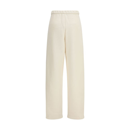 Pantalones casuales de algodón color beige puro Max Mara
