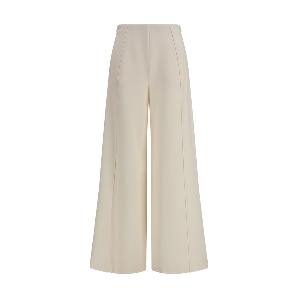 Pantalones acampanados Max Mara de poliamida color beige puro