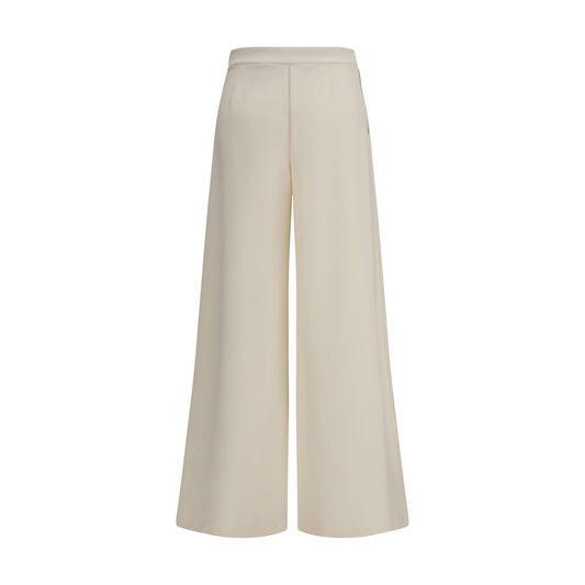 Pantalones acampanados Max Mara de poliamida color beige puro