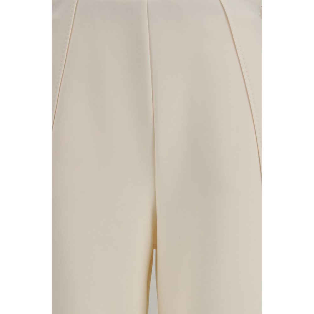 Pantalones acampanados Max Mara de poliamida color beige puro