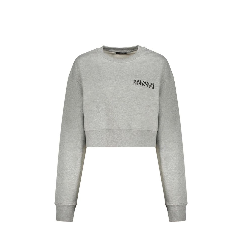 Sudadera Balmain de algodón gris
