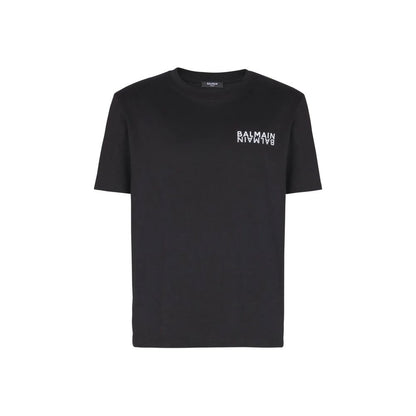 Camiseta Balmain de algodón negra
