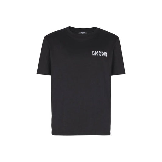 Camiseta Balmain de algodón negra