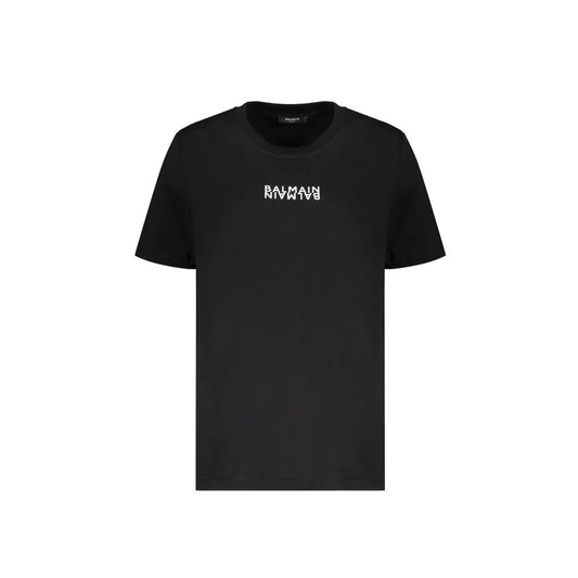 Camiseta Balmain de algodón negra