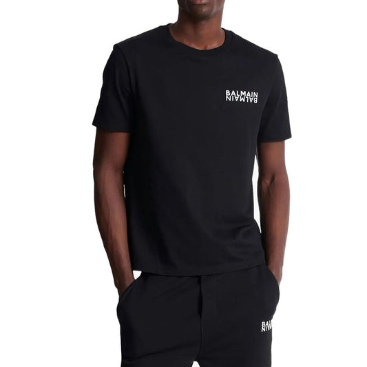 Camiseta Balmain de algodón negra