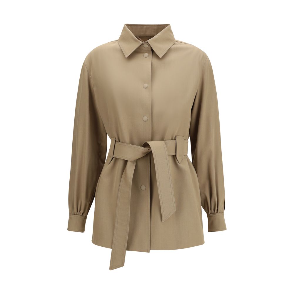 Chaleco sin mangas de lana marrón Oves Aries de Max Mara
