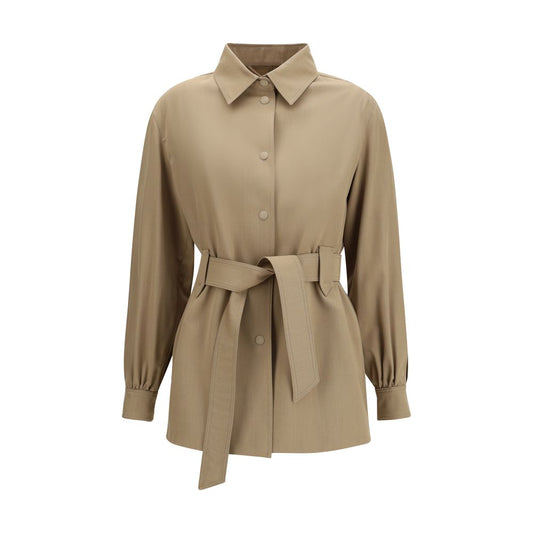 Chaleco sin mangas de lana marrón Oves Aries de Max Mara