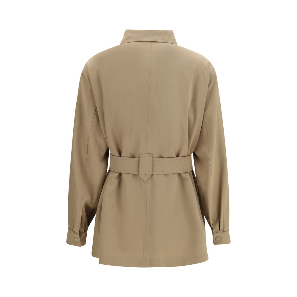 Chaleco sin mangas de lana marrón Oves Aries de Max Mara