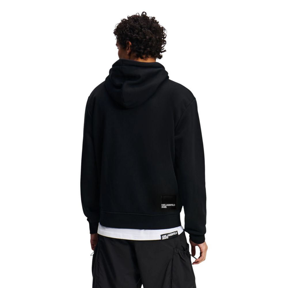 Karl Lagerfeld Sweatshirt Noir Coton - Confort Fonctionnel