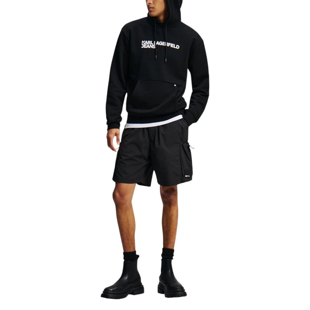 Karl Lagerfeld Sweatshirt Noir Coton - Confort Fonctionnel