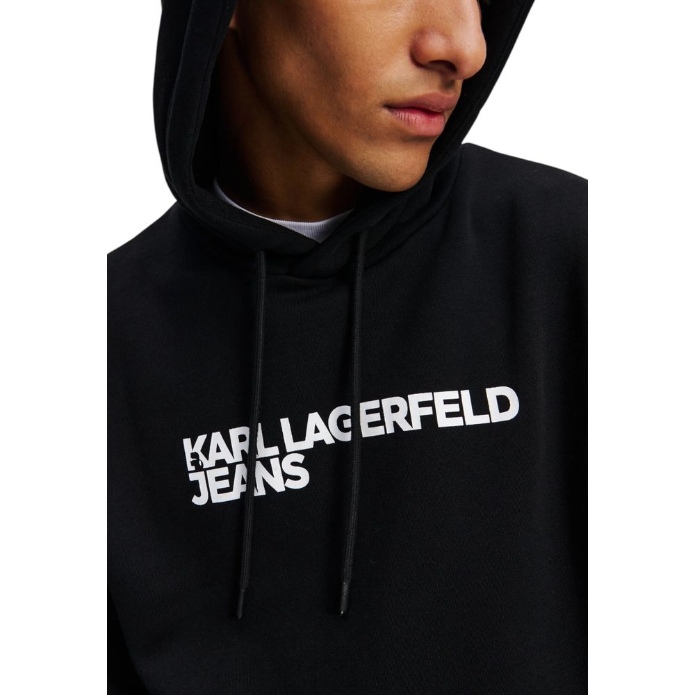 Karl Lagerfeld Sweatshirt Noir Coton - Confort Fonctionnel
