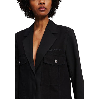 Blazer de poliéster negro Karl Lagerfeld