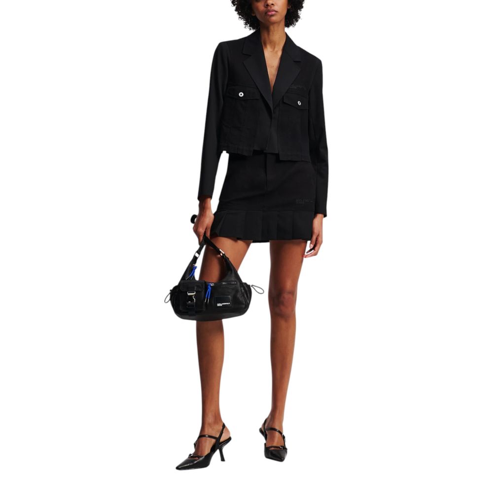 Blazer de poliéster negro Karl Lagerfeld