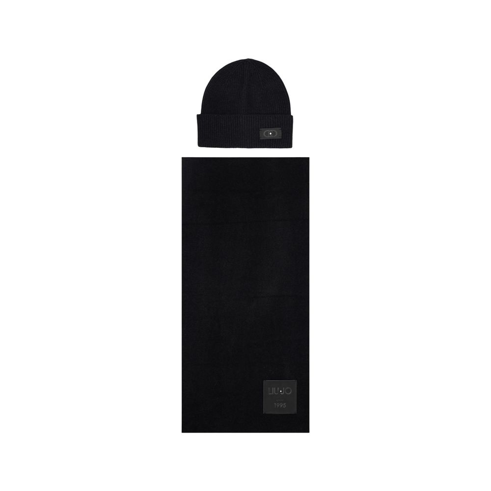 Gorro negro de poliéster Liu Jo