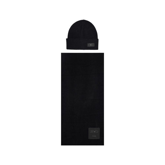 Gorro negro de poliéster Liu Jo