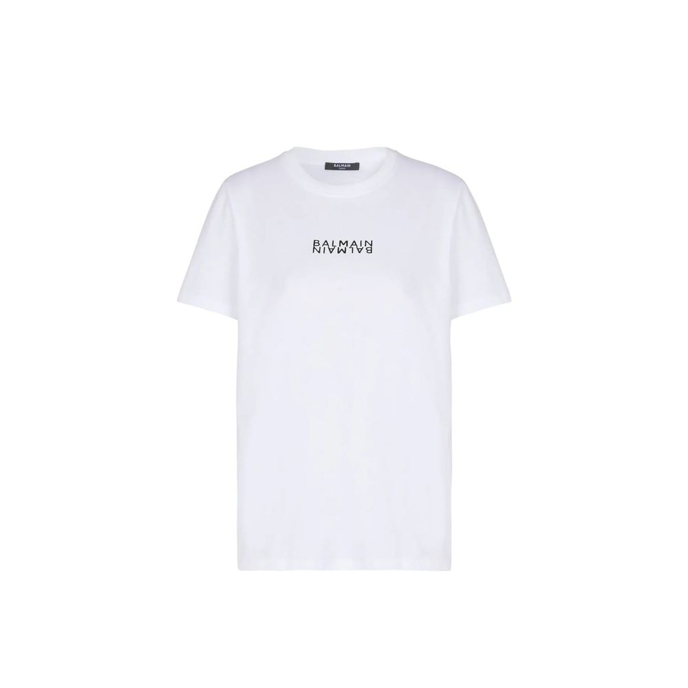 Camiseta Balmain de Algodón Blanco