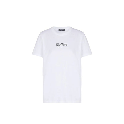 Camiseta Balmain de Algodón Blanco