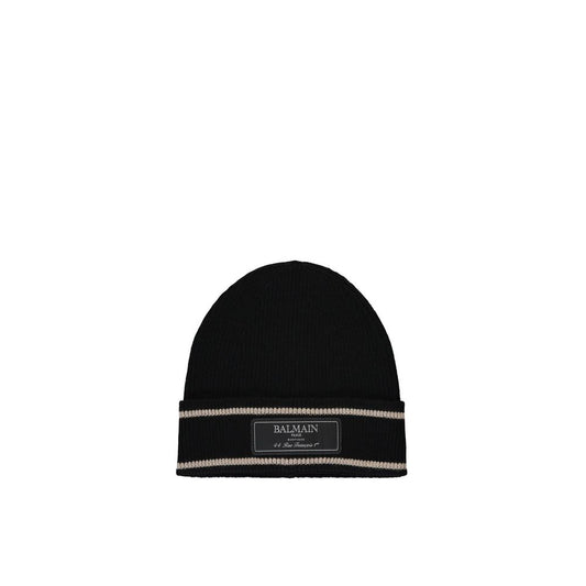 Gorro Balmain de lana merina negra
