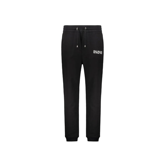 Pantalones Balmain de chándal negros de algodón