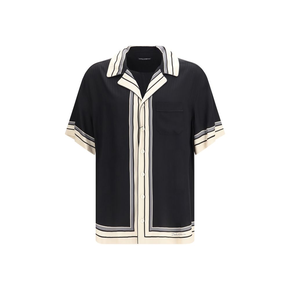Chemise manches courtes en soie multicolore Dolce & Gabbana