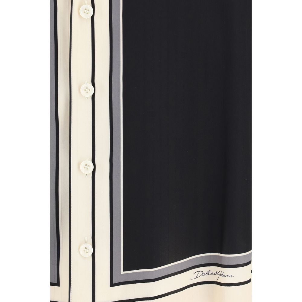 Chemise manches courtes en soie multicolore Dolce & Gabbana