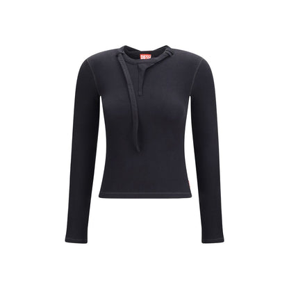 Camiseta Diesel de algodón negro de manga larga