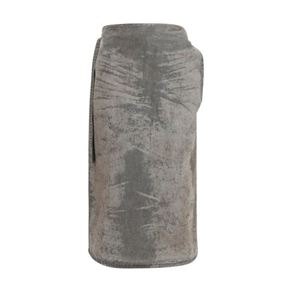 Falda midi de lyocell gris diésel