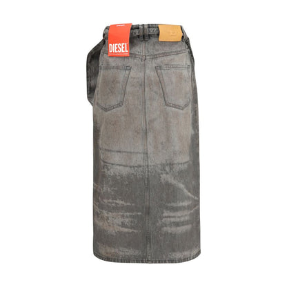 Falda midi de lyocell gris diésel