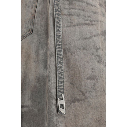 Falda midi de lyocell gris diésel