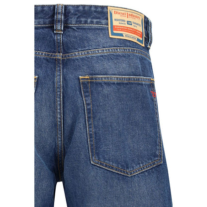 Jeans Tapered Diesel de Algodón Azul