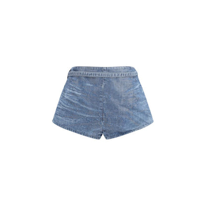 Pantalones cortos de algodón azules Diesel tipo bermuda