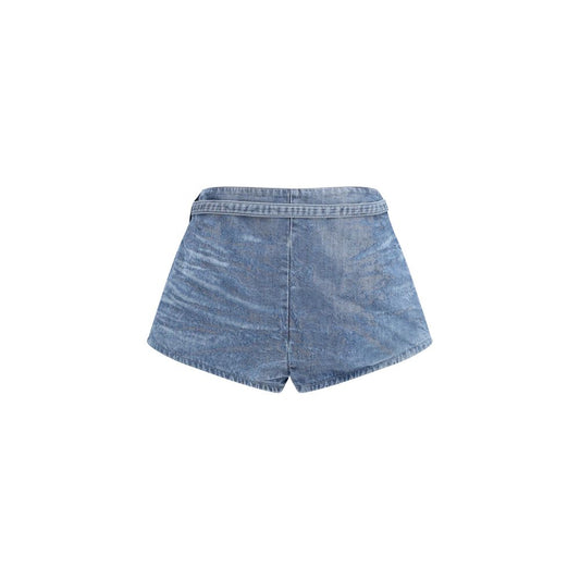 Pantalones cortos de algodón azules Diesel tipo bermuda