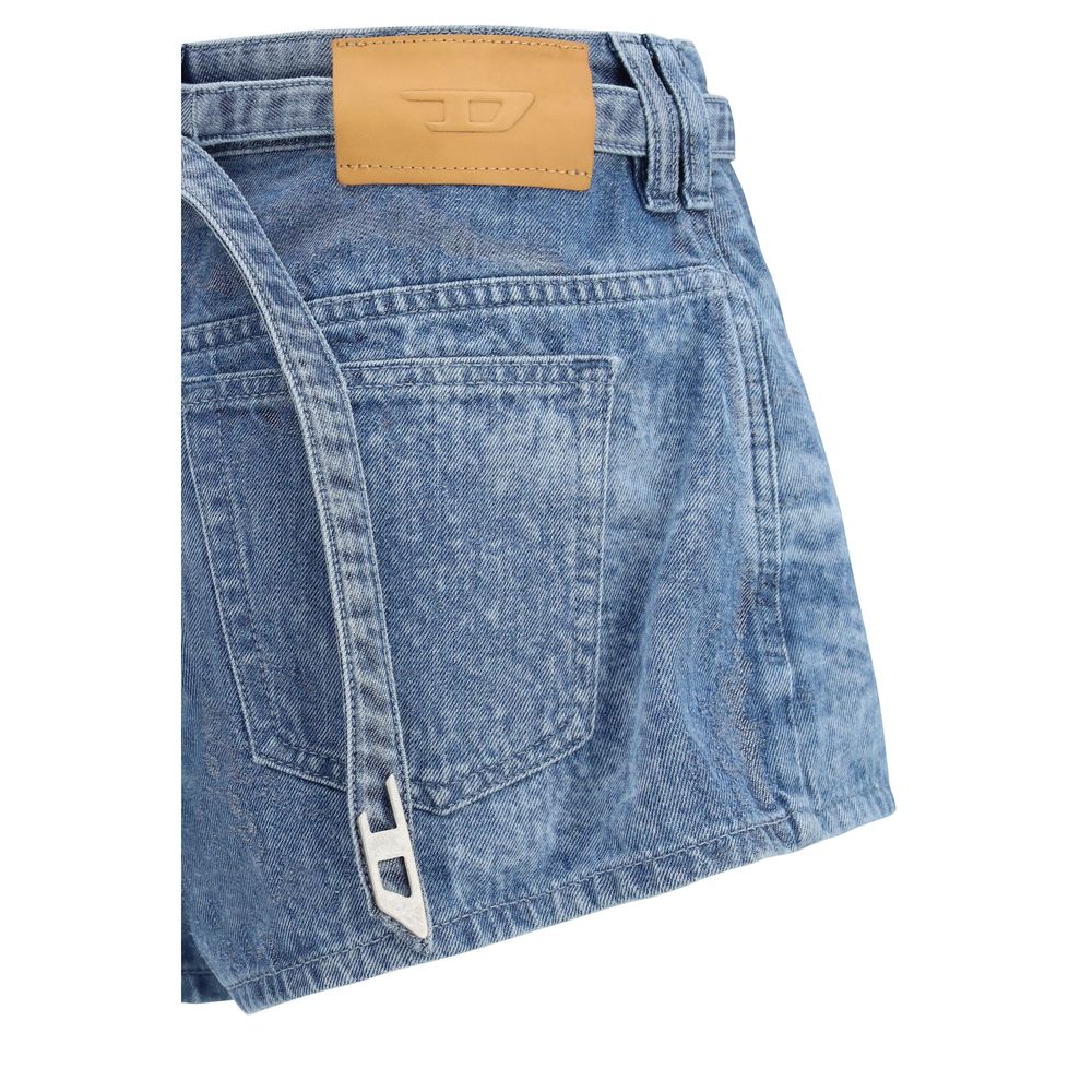Pantalones cortos de algodón azules Diesel tipo bermuda