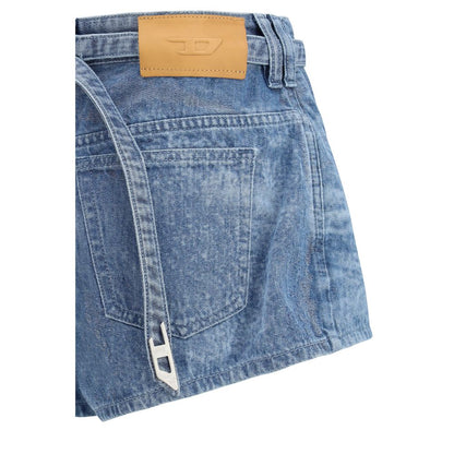 Pantalones cortos de algodón azules Diesel tipo bermuda